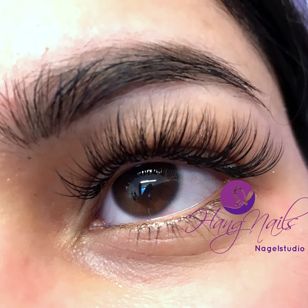Volle Wimpernverlängerung, Nahaufnahme
